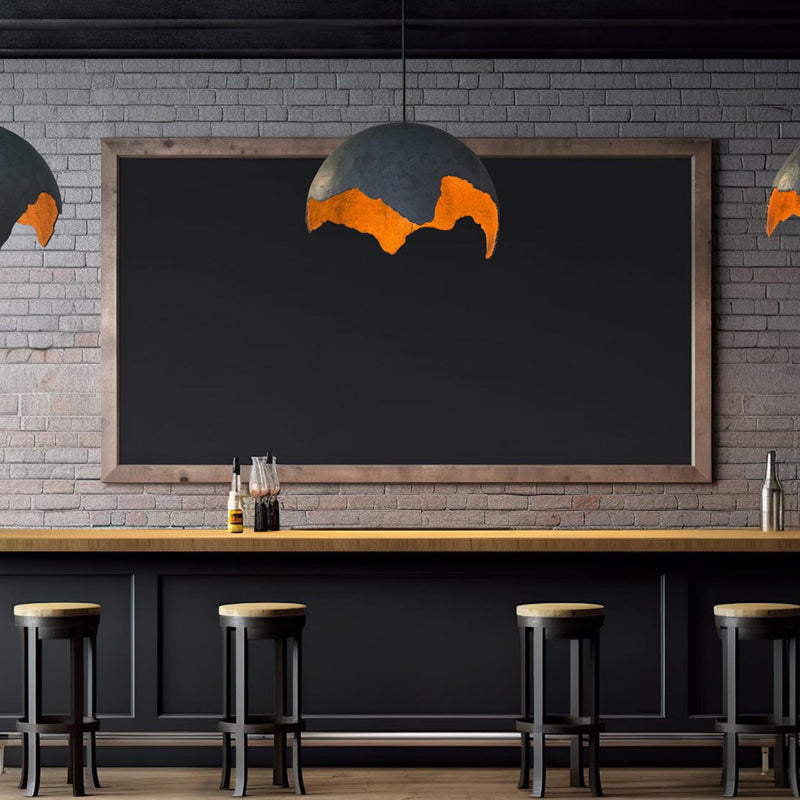 Abat-jour en béton style Wabi-sabi avec bords dentelés