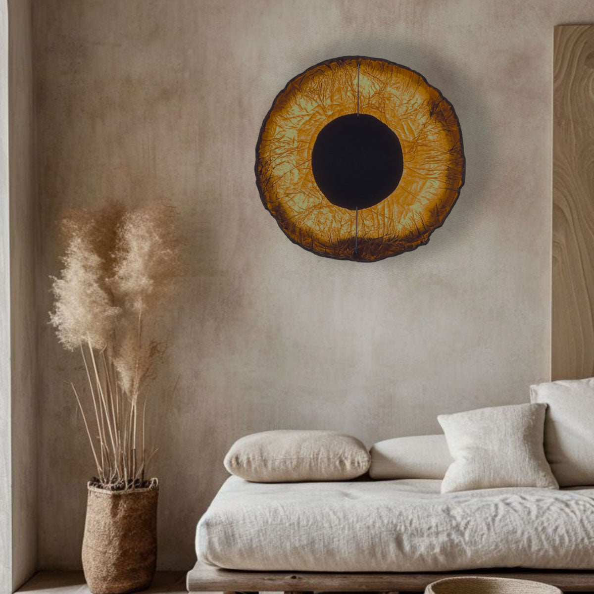 Applique in cemento Waki con design a forma di iride