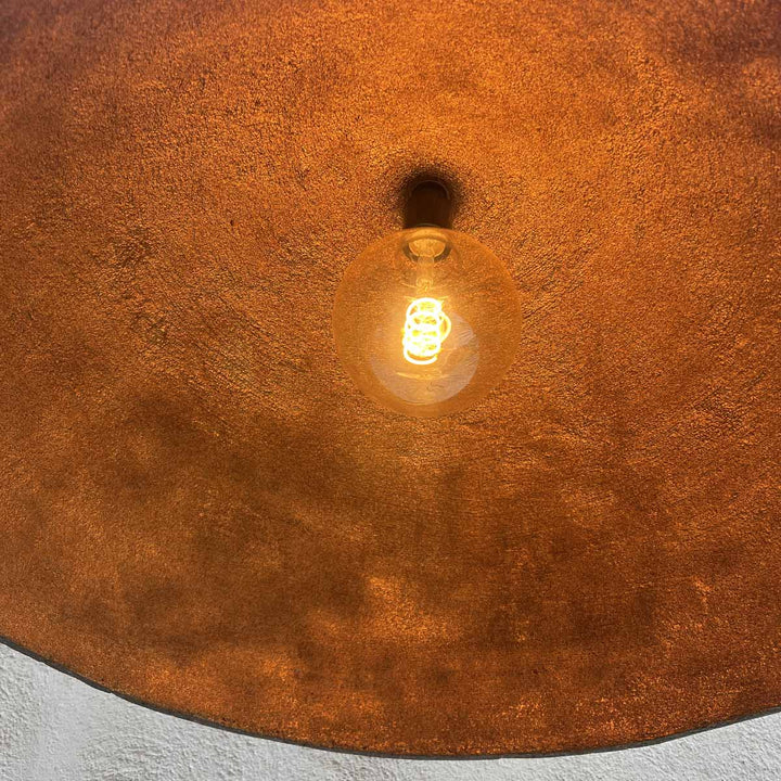 Luminaire style industriel avec intérieur or ou argent