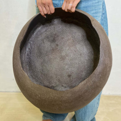 Mini vaso decorativo Dune in cemento design minimalista - Petit vase décoratif Dune en béton design minimaliste