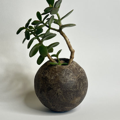 Oggetto decorativo sferico in cemento grezzo naturale