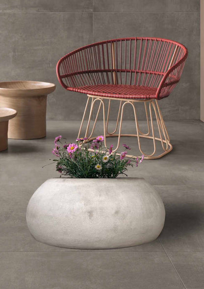 Vaso basso svasato ovale resistente al gelo e intemperie