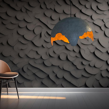 Suspension Lakota en béton design coquille d'œuf cassée